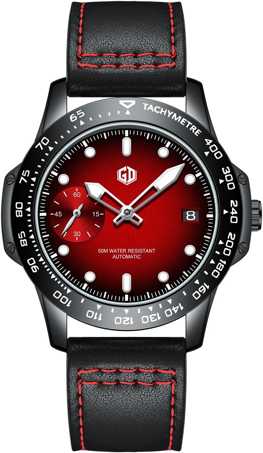 Luxury Business Men Watches 316L Precision Steel Mechanical Watch Wristwatch Male Leather Calendar Luminous Clock Reloj Hombre GD105