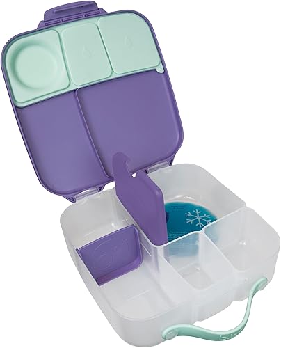 Miniatura 7 de b.box Fiambrera para niños, Bento Box, 4 compartimentos (2 a prueba de fugas), tamaño grande para grandes apetitos  Paquete frío de gel incluido