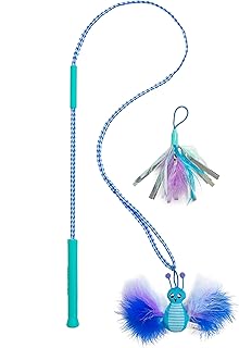 Catstages Tail Teaser Air Prey Play Wand with Catnip Toy Attachments Interactive Cat Wand