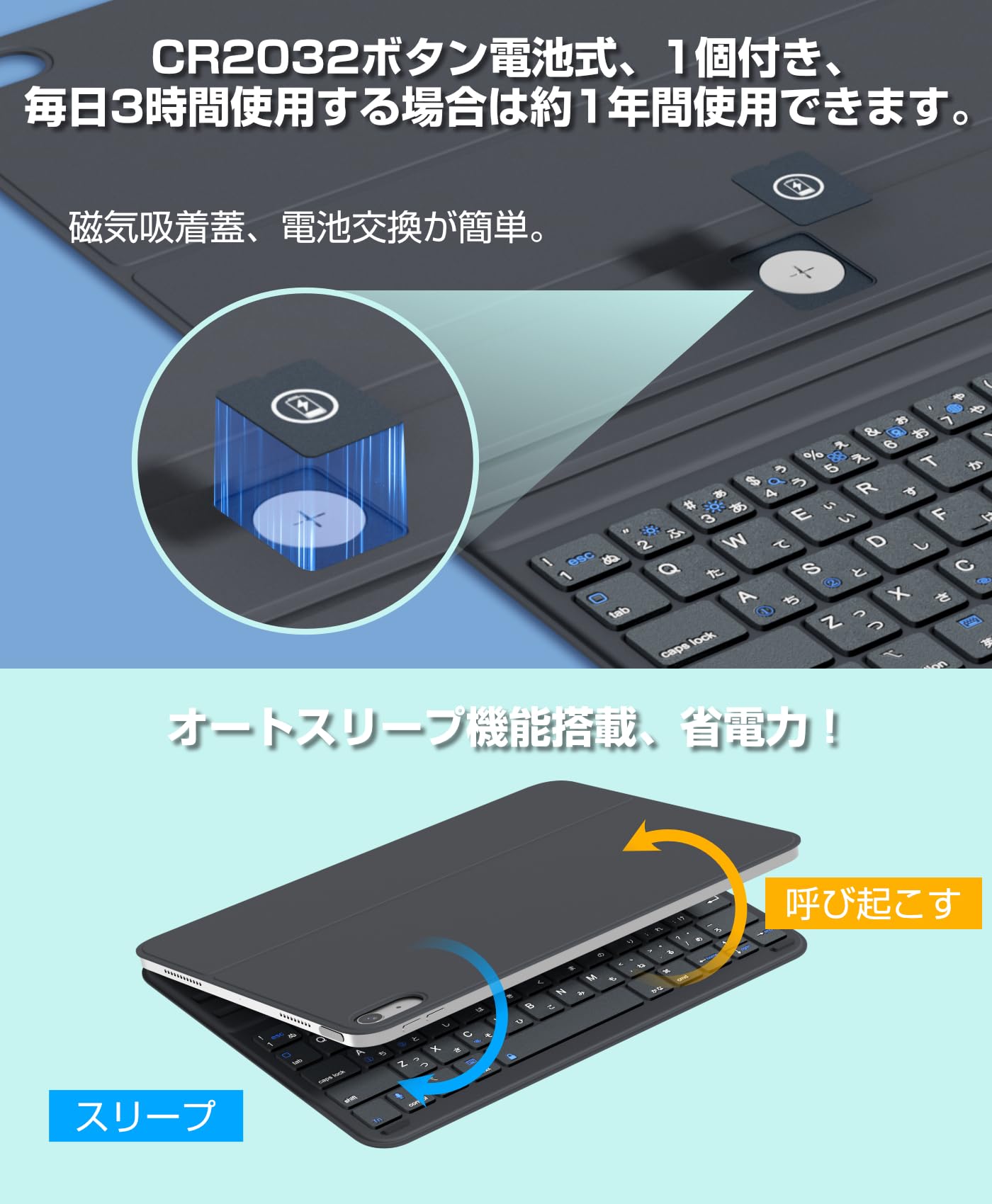 Amazon.co.jp: iPad A16 第11世代/10世代 キーボード付きケース