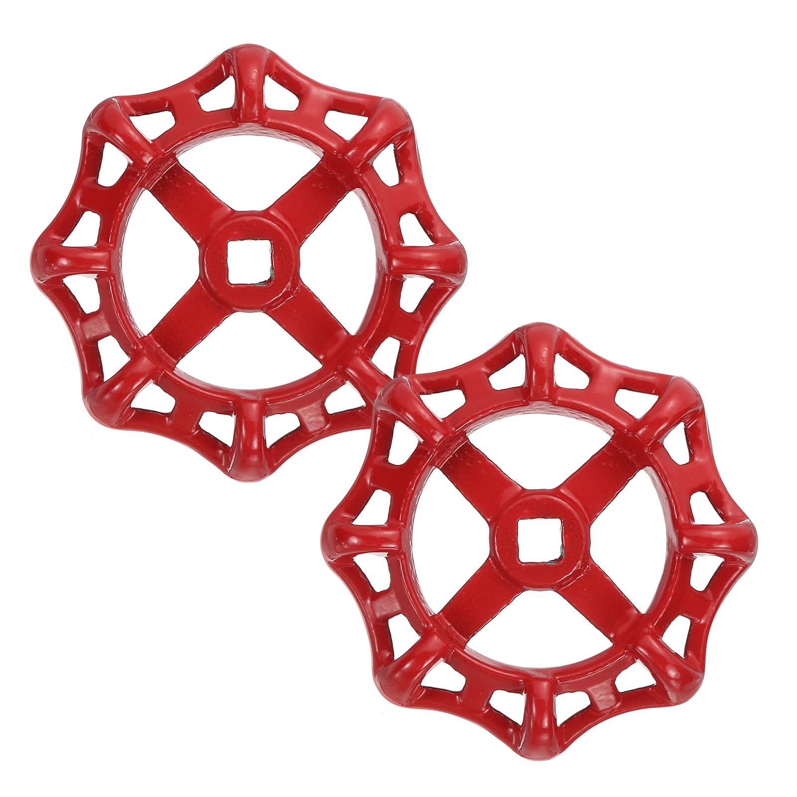 Poignée de robinet de jardin ronde rouge uxcell 9 x 9 mm pour l'arrosage de la cour