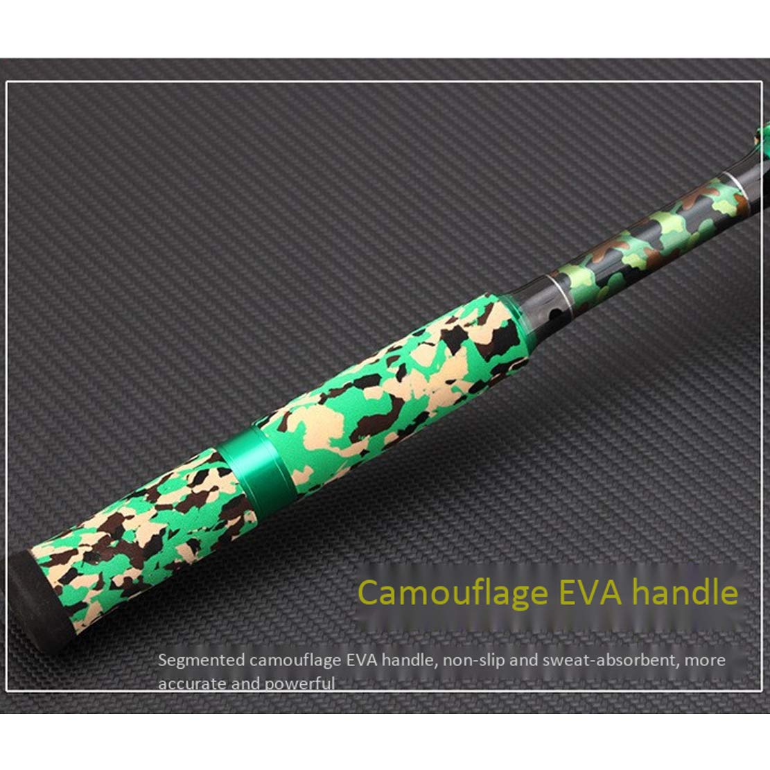 Canna da Pesca Polo Materiale di Carbonio Casting Rod Vernice Mimetica