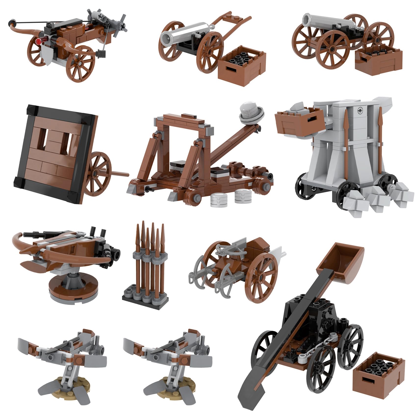 Amazon.com: MOOXI 564Pcs Medieval Weapons Building Block Set