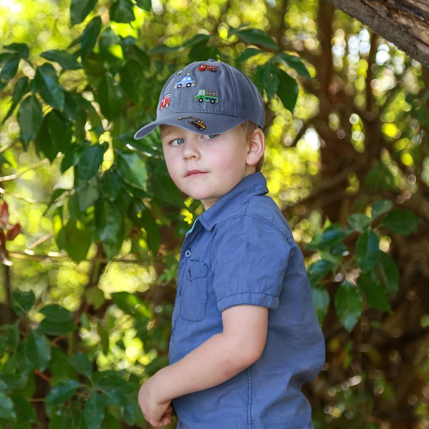 Embroidered Baseball Caps for Boys Girls, Toddler Baseball Hat Adjustable Vintage Excavator Trucker Hats, Age 3-8 - Image 6