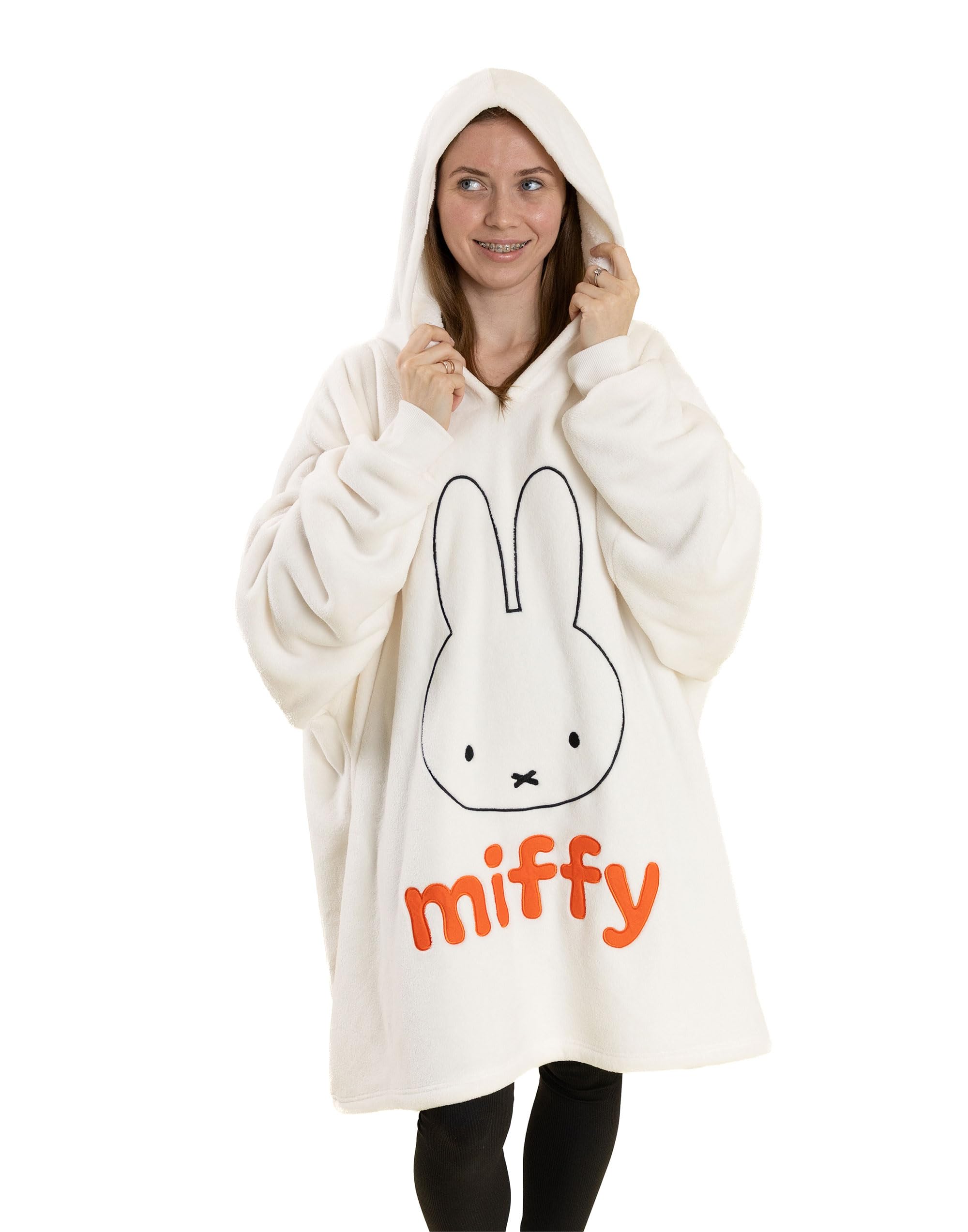 Vanilla Underground Miffy Womens White Face Blanket Hoodie (One Size) from B&Q