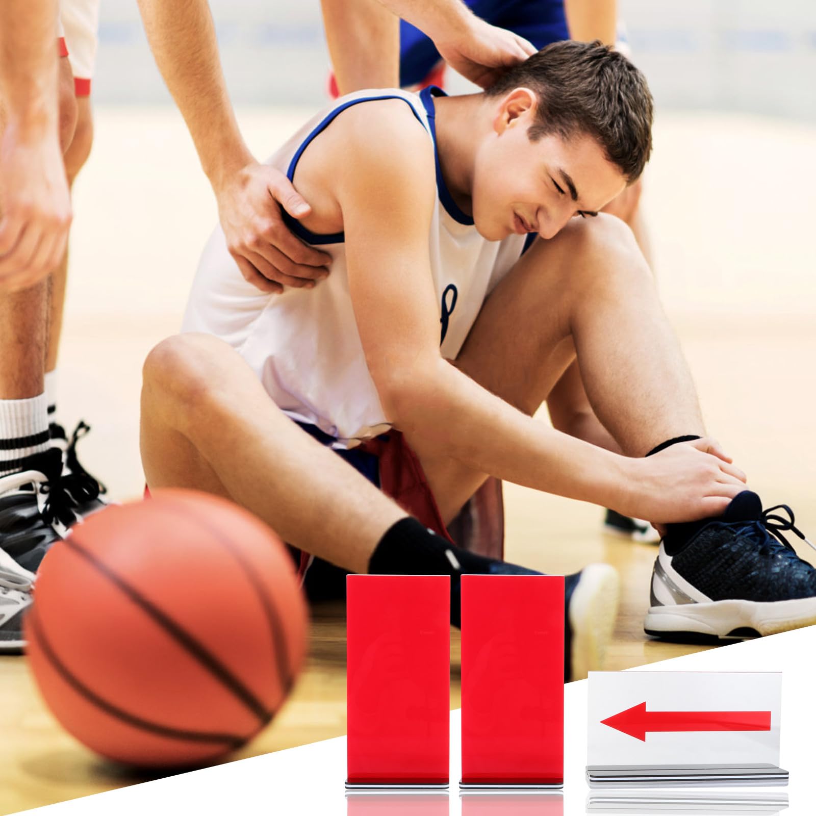 CALLARON Tablero de Faltas de Baloncesto Convertidor de Saque Rojo de Acrílico, Tarjetas de Penalización para Árbitro, Diseño Práctico y Fácil de Operar para Competiciones Deportivas
