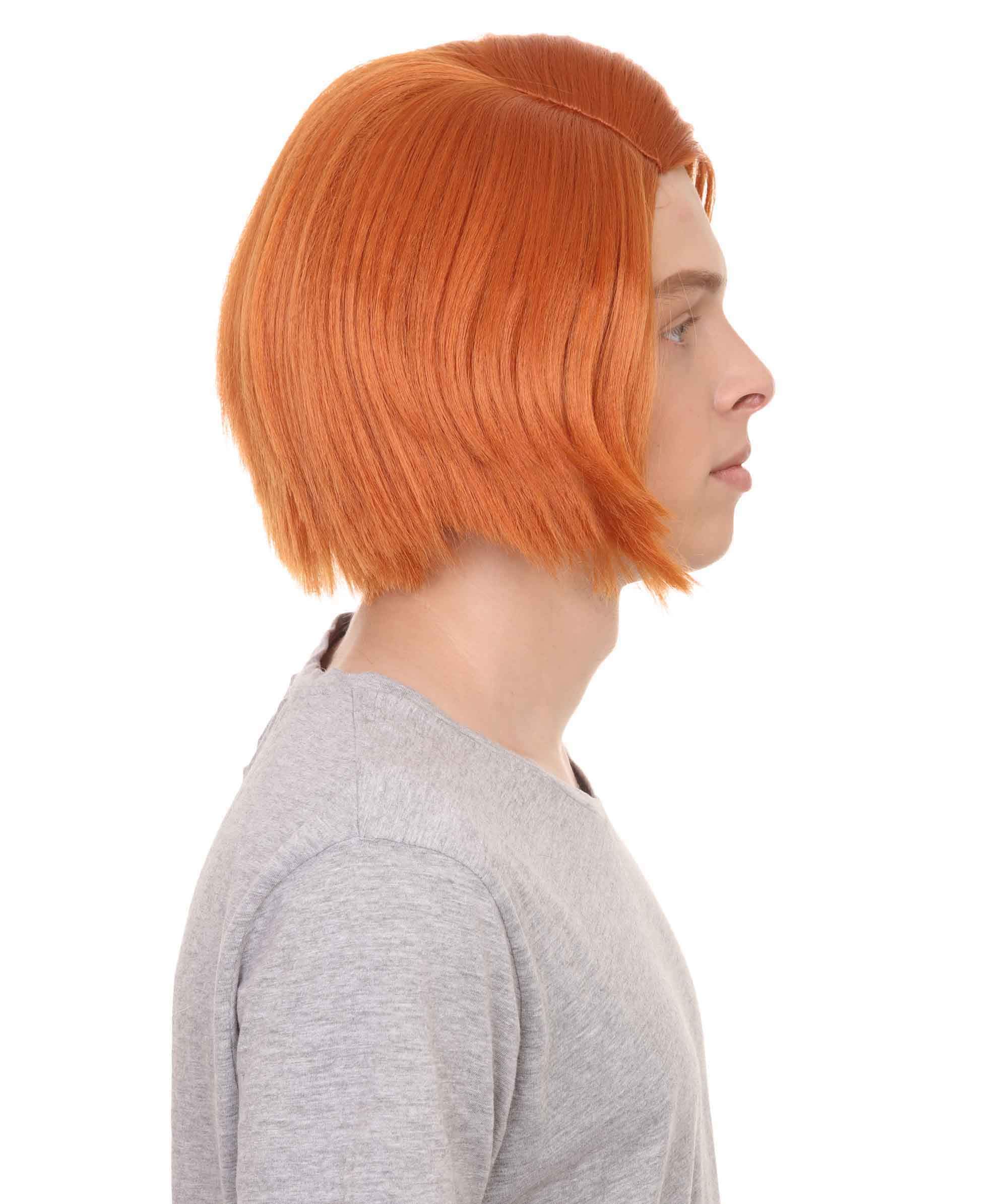 HPO Men's Evil Killer Doll Chuck Ginger Wig, Short Scary Play Movie Classic, Halloween Wig - Orange, 22 inches - Image 4