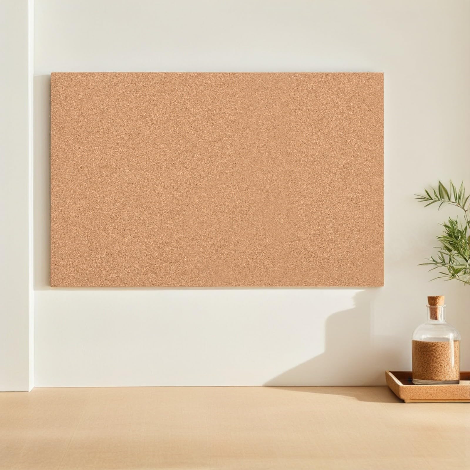 NUOBESTY Selbstklebende Korkrolle Pinnwand aus Naturkork mit Einfacher Befestigung zum Anheften von Fotos für Büro und Arbeitsbereiche