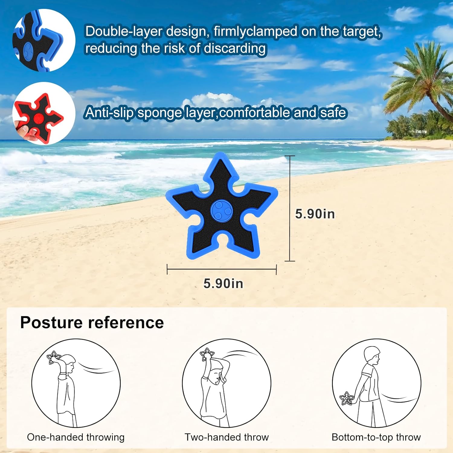 Throwing Axes Set for Axe Throwing Game Backyard, Safety Throw Plastic Axes Stars, Indoor Outdoor Hatchet Throwing Game Replacement Accessories Parts for Adults and All Ages
