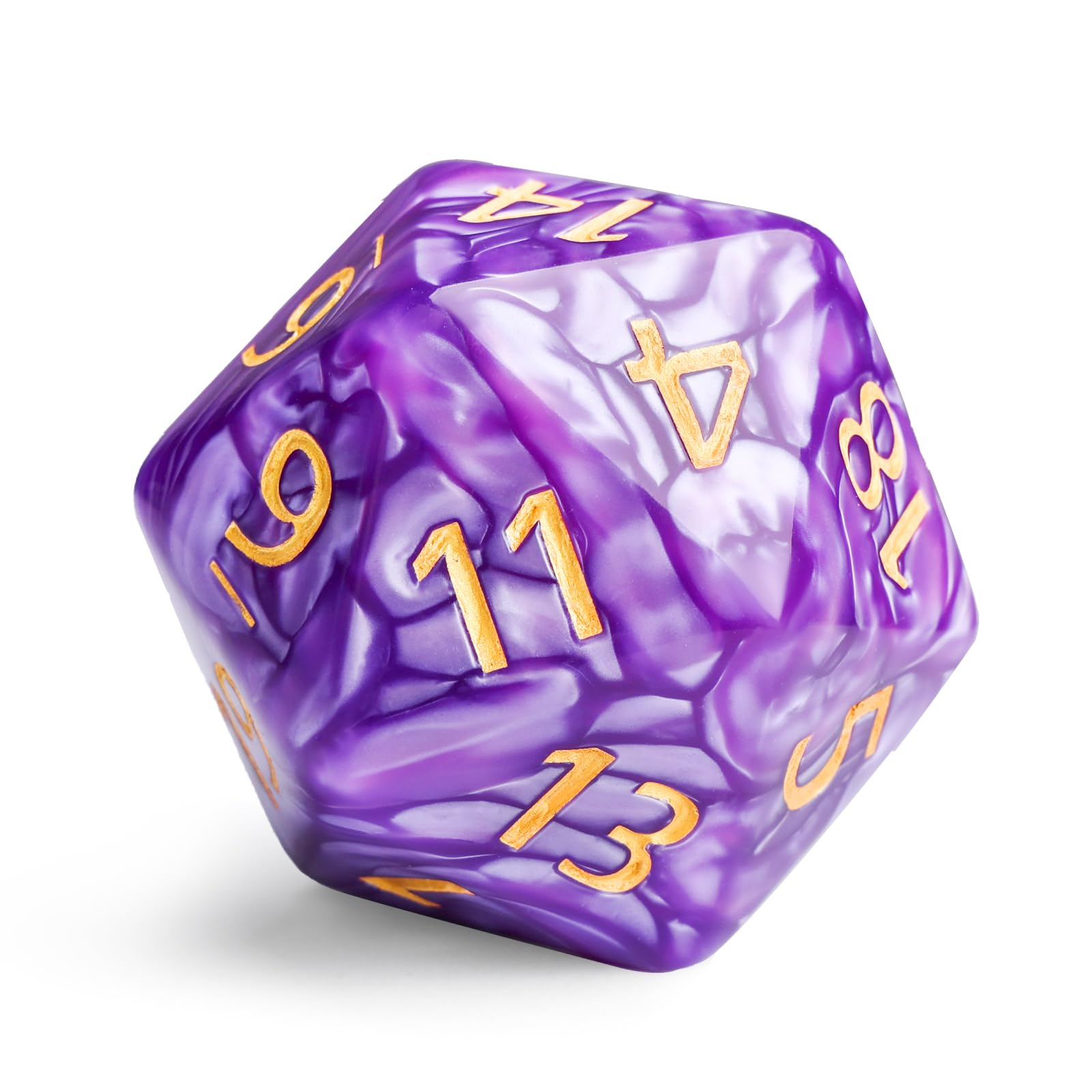 20 Sided DND Dice,D20 Giant Polyhedral Dice,55mm Titan Large Pearl
