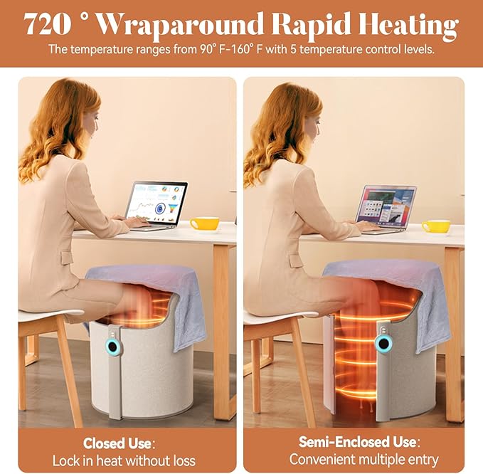 Calefactor Eléctrico de Panel Personal con Termostato y Temporizador miniatura 2