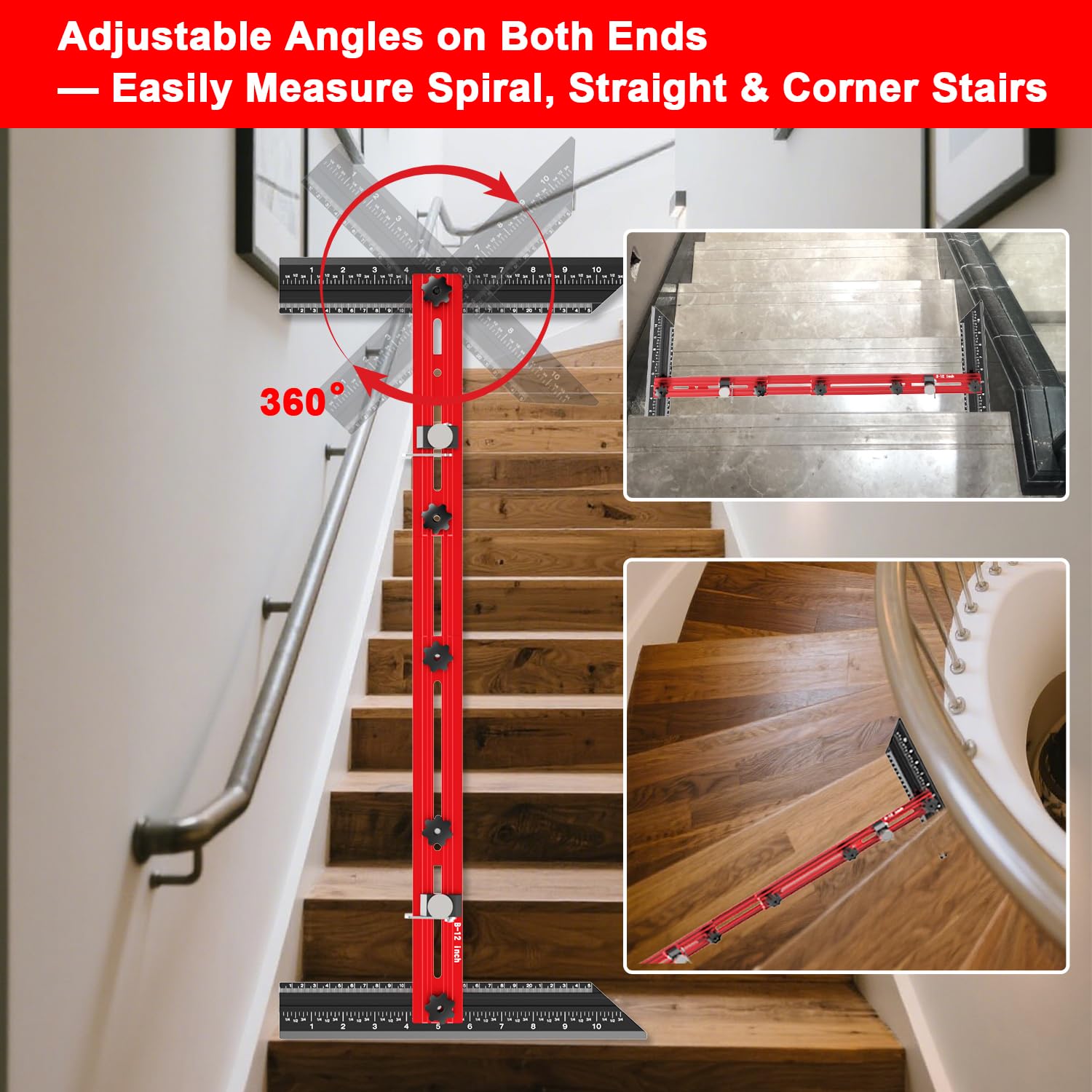 Stair Tread Template Tool - Accurate Stair Measuring -7