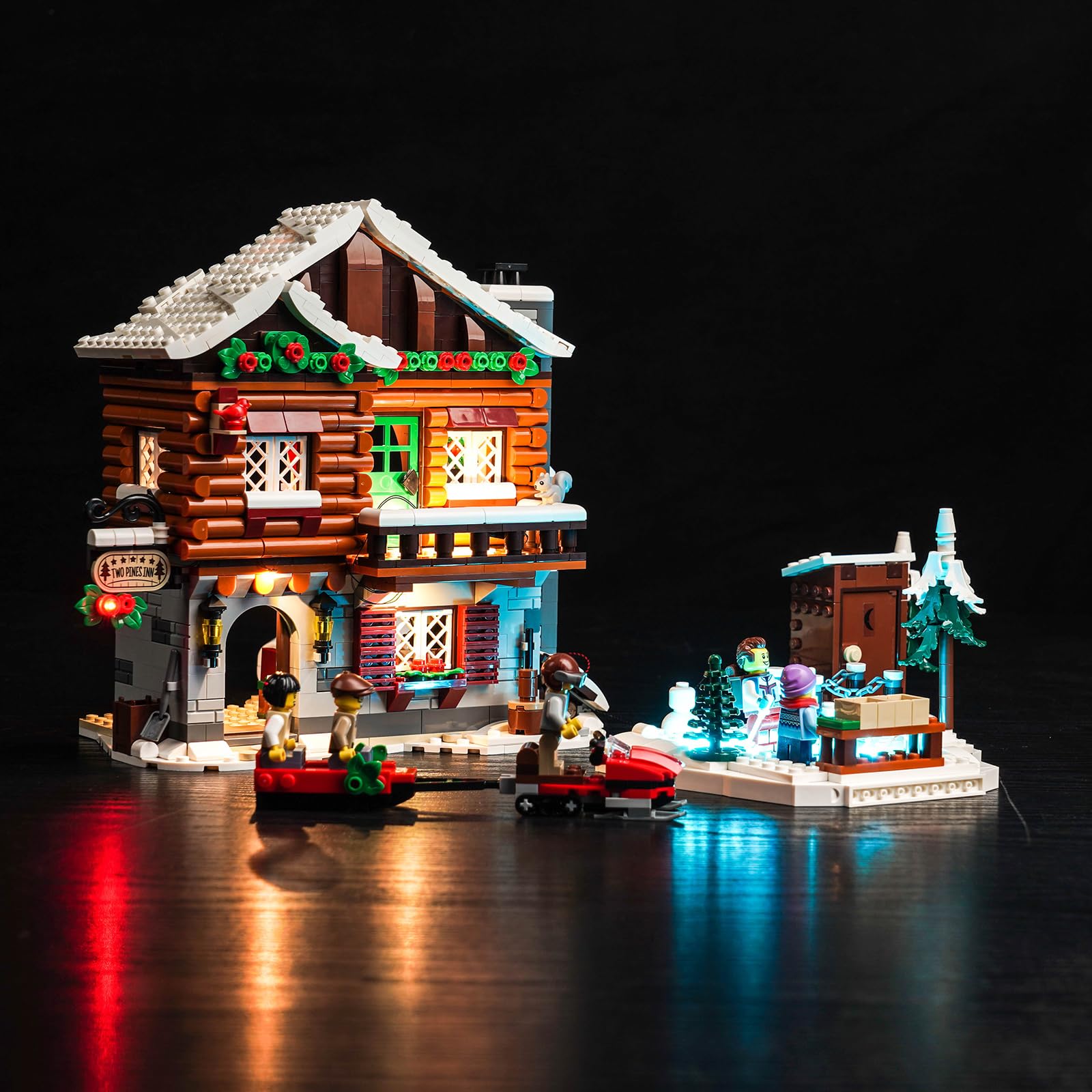 BrickBling LED Lighting Kit Compatible with Lego Alpine Lodge Winter Village Set, Creative Lights Compatible with Lego 10325-Lights Only, No Model
