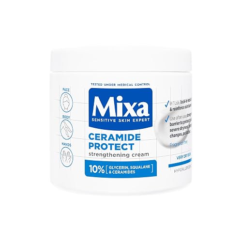 Mixa Crema Idratante Rinforzante, Per Pelli Sensibili e Molto Secche,
