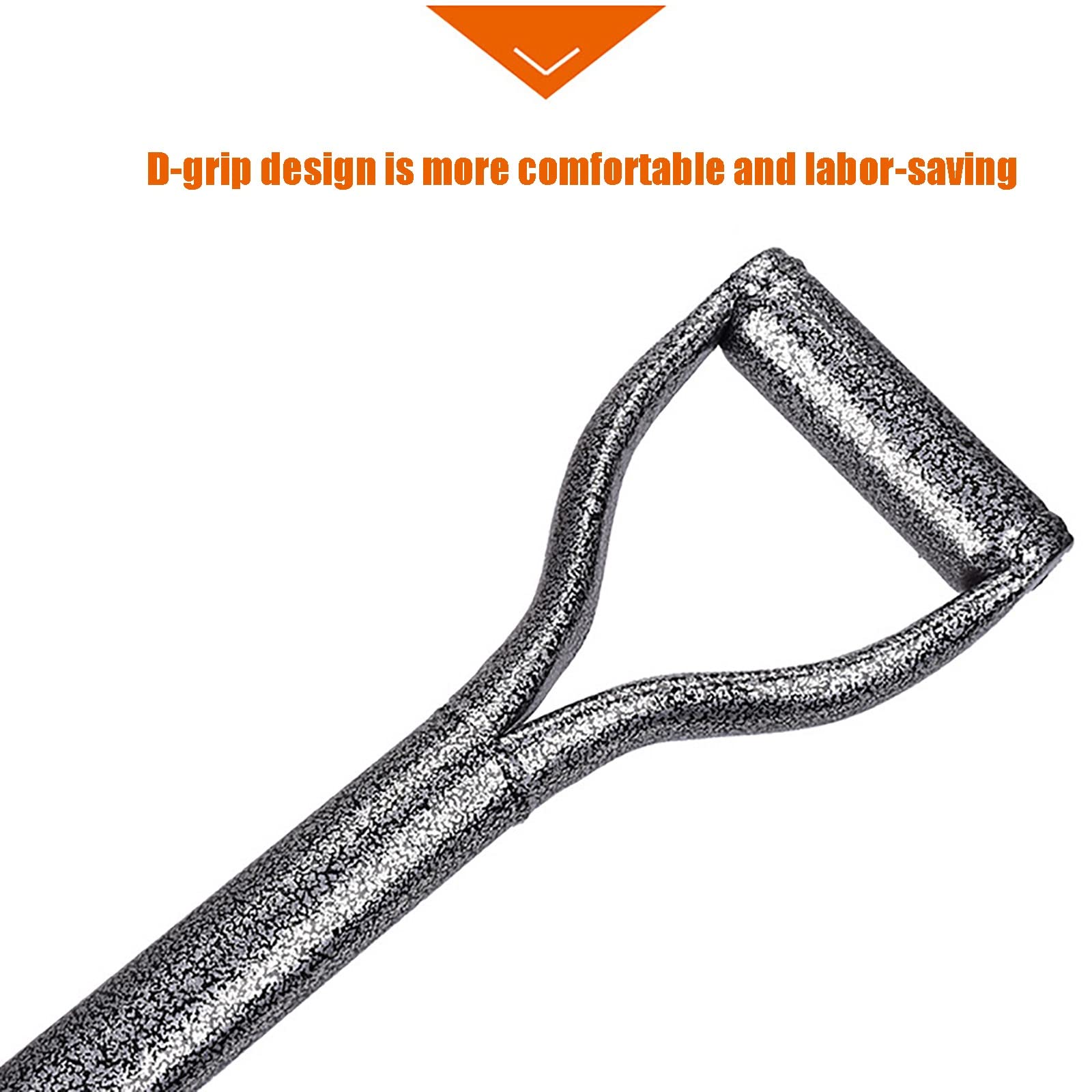 Pala de Nieve compacta de Acero Fundido de 9,2 Pulgadas, Pala de Nieve con Agarre ergonómico en D, Cabezal de Pala Puntiagudo y Cabezal de Pala Cuadrado, para pasarelas, aceras, es