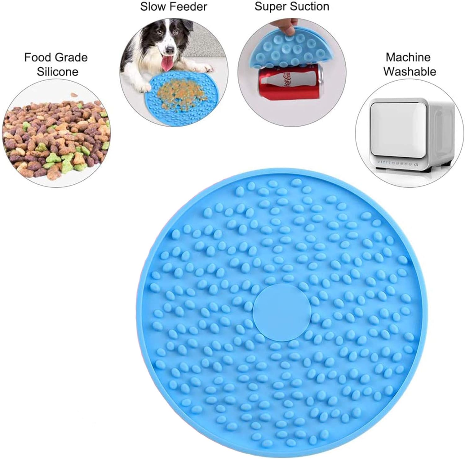 5.9 inchesSiliconeDog Lick Mats &Lick Mat for Dogs& Dog Lick Pad