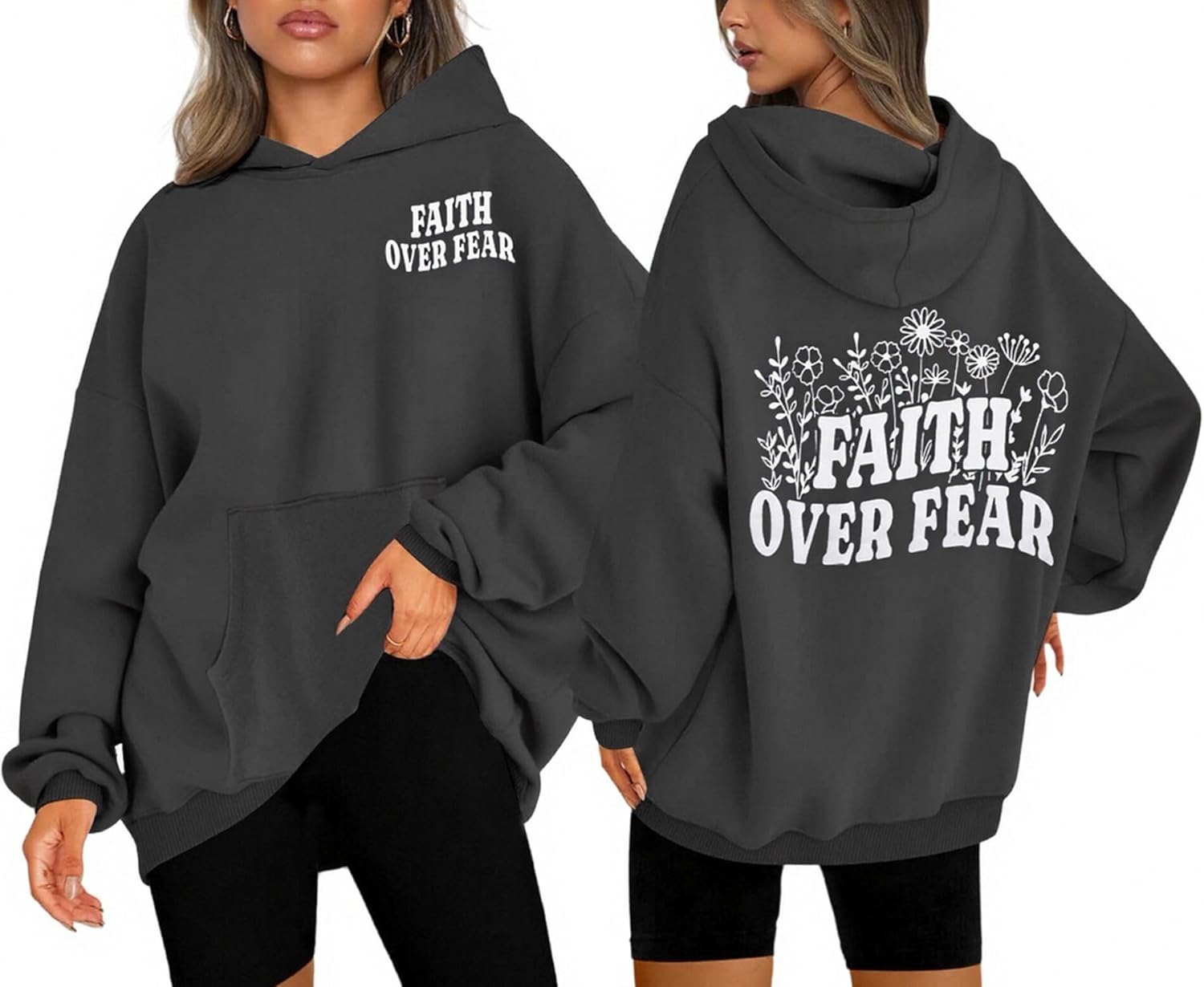 MAXIMGR Christian Sweatshirts for Women God Is Good Hoodies Oversized Jesus Religious Sweater Bible Verse Pullover Tops - Image 2