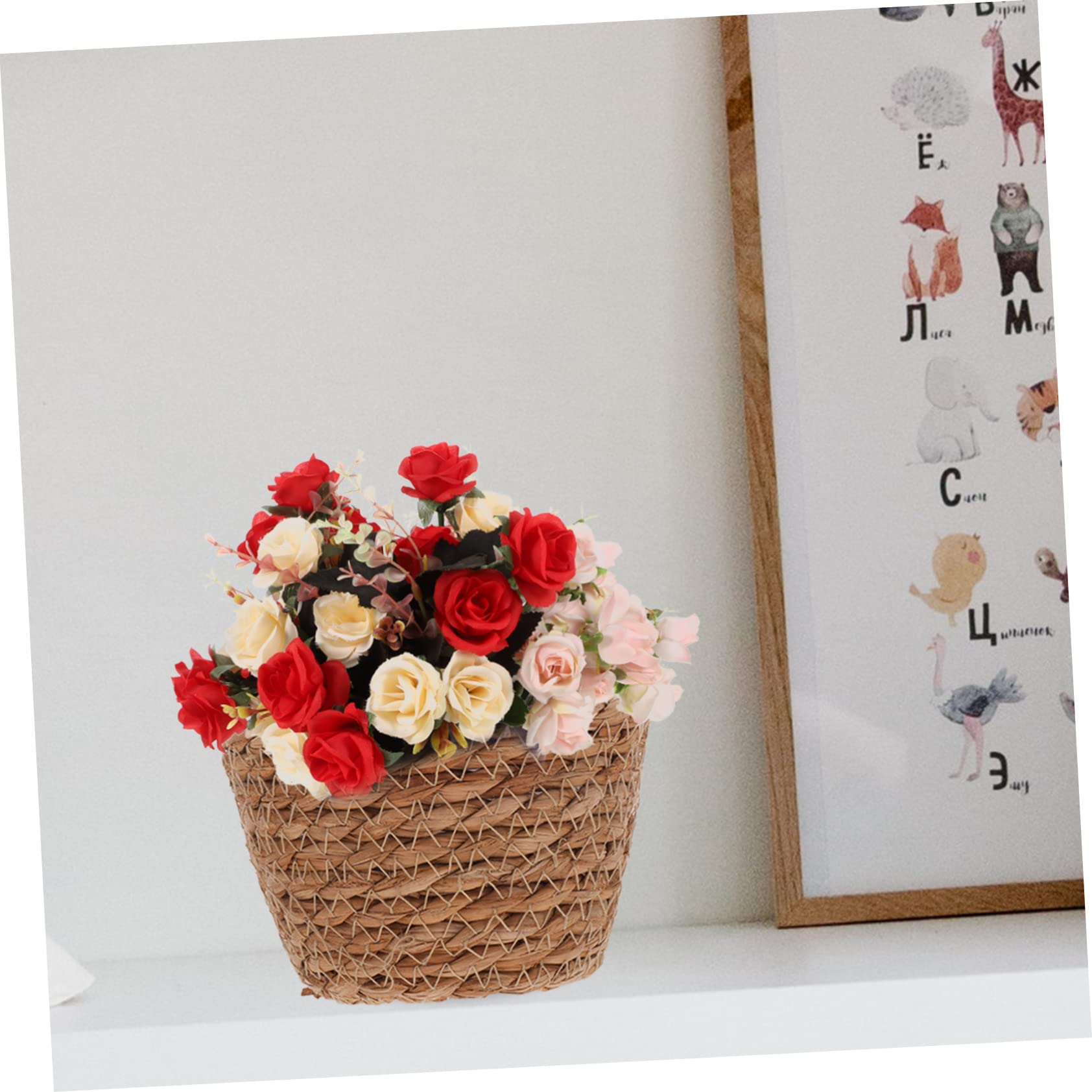 Levemolo 2 Pièces Cache-Pot Papier Tressé Résistant Paniers Ronds