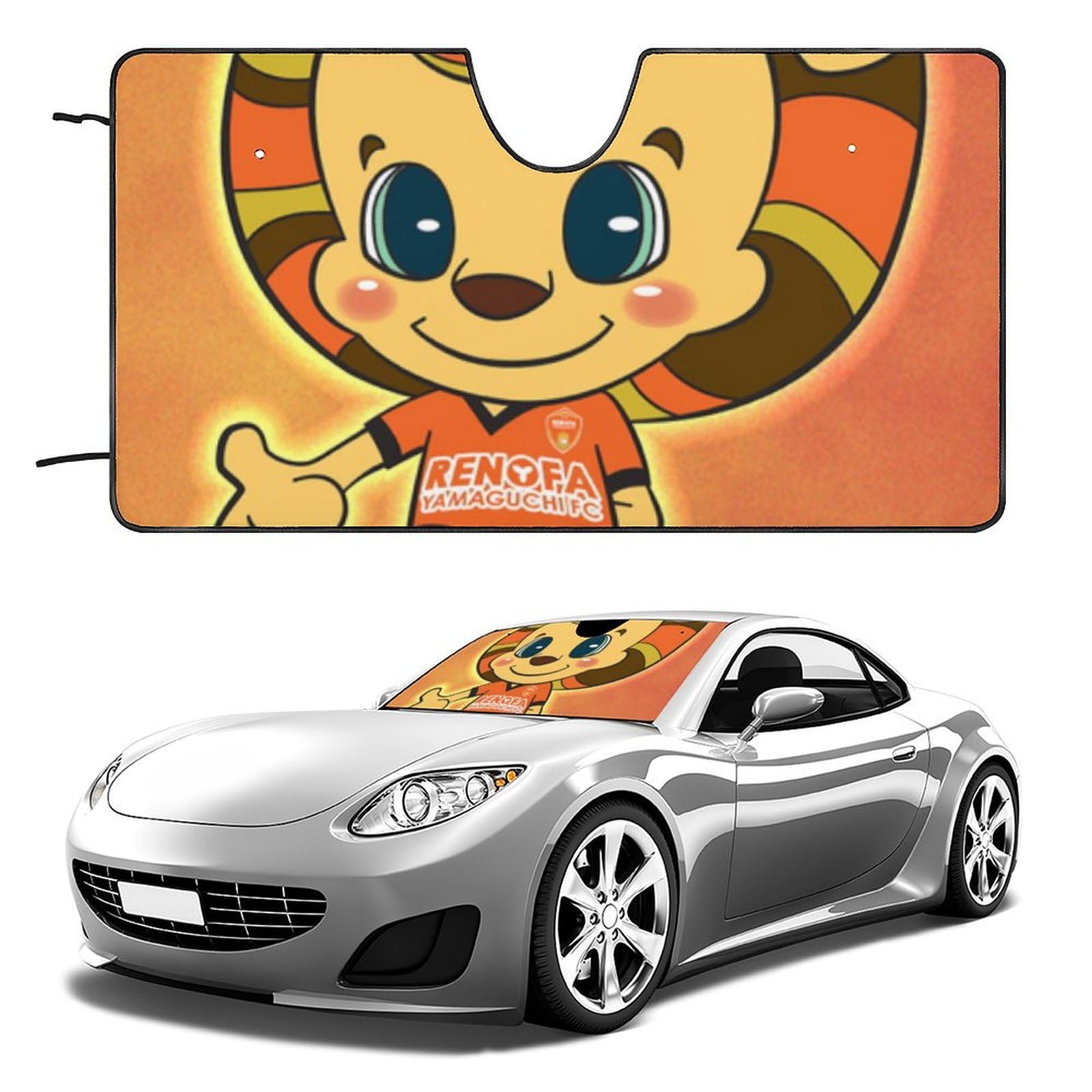 Amazon | レノファ山口FC 車用サンシェード ゆるキャン フロント