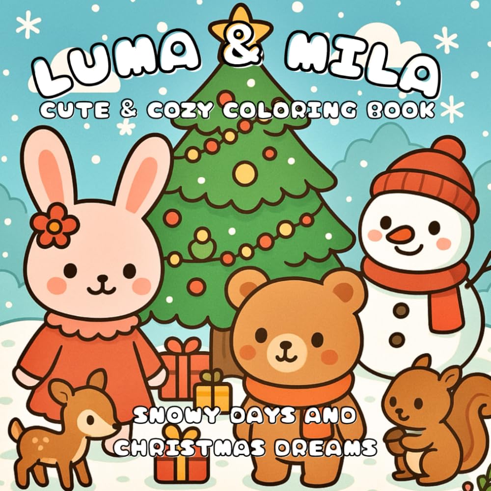 Luma & Mila – Snowy Days and Christmas Dreams: Cute & Cozy Coloring Book, Süße Winter- und Weihnachtsausmalbilder, Kreativer Malspaß für Klein und Groß