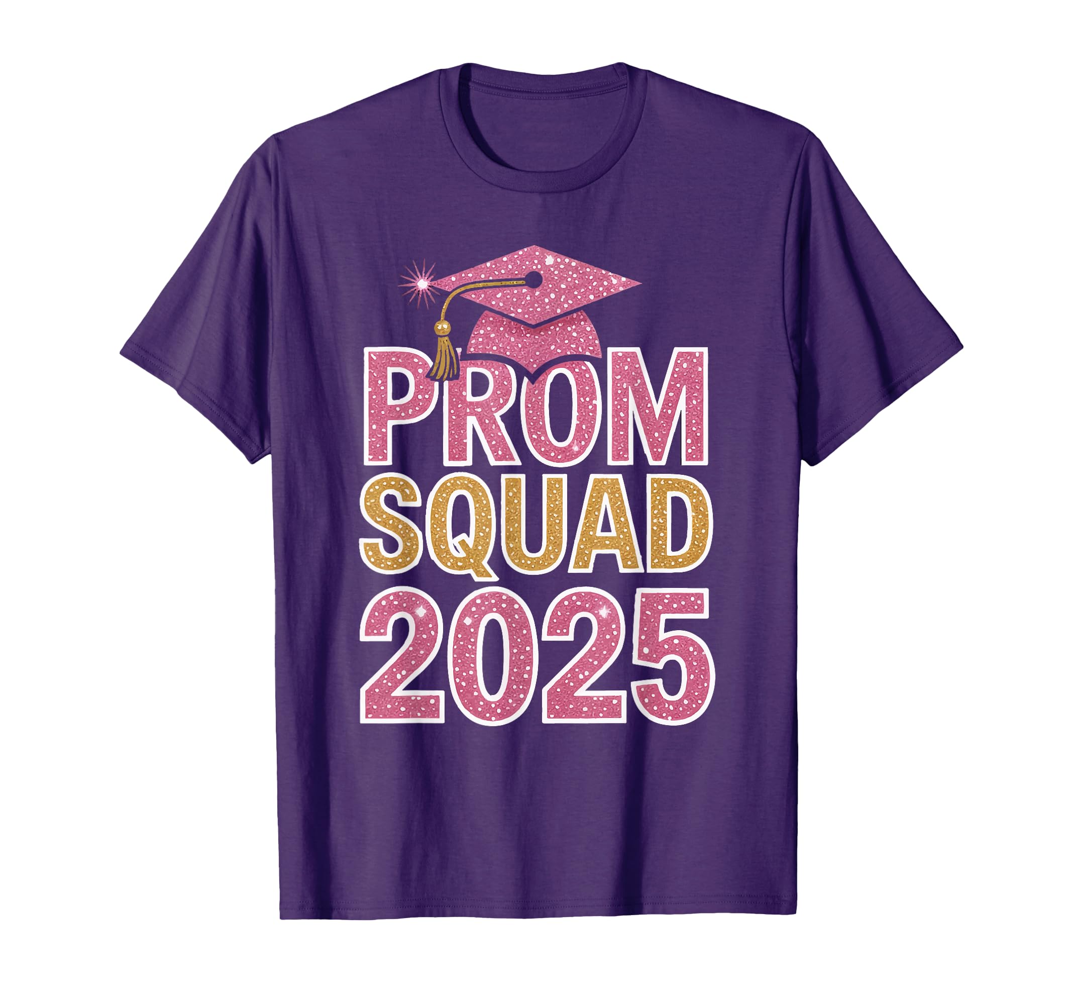 Cute Prom Squad 2025 Junior Senior Prom Pink Matching Crew T-Shirt