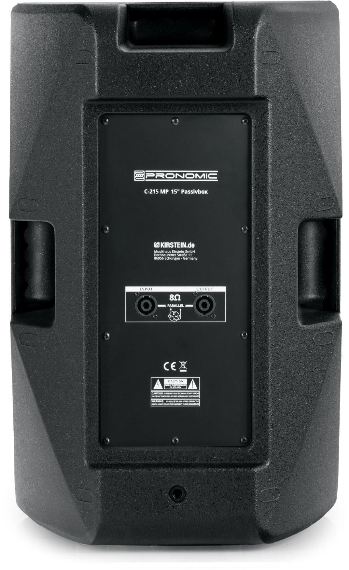 Pronomic C-215 MP 15" Enceinte Passive 2 Voies — 350 W RMS / 1400 W Peak — woofer 15" + Driver Compression 1,35" — impédance 8 Ω — SPL Max 127 DB — Noir