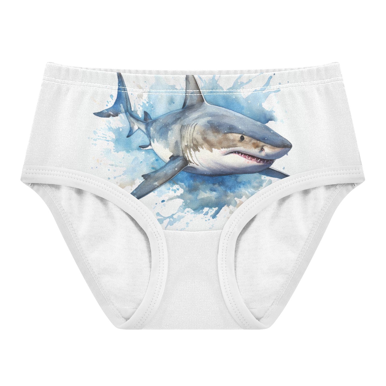 ALAZA Toddler Girls Cotton Hipster Underwear Soft Shark 2 2 Pack 2T