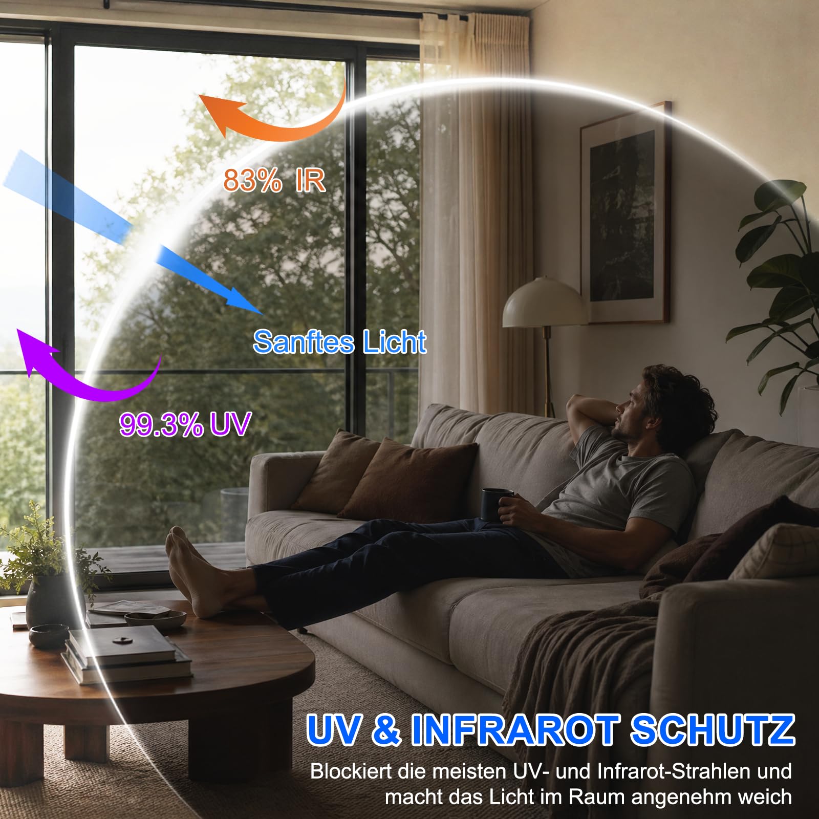 Ohmywor Film de protection solaire autocollant,Protection contre la chaleur,Film miroir,Pour l'intérieur,Transparent,Pour l'extérieur,Opaque,Anti-UV,Pour le bureau et la maison,Argent,60x500 cm