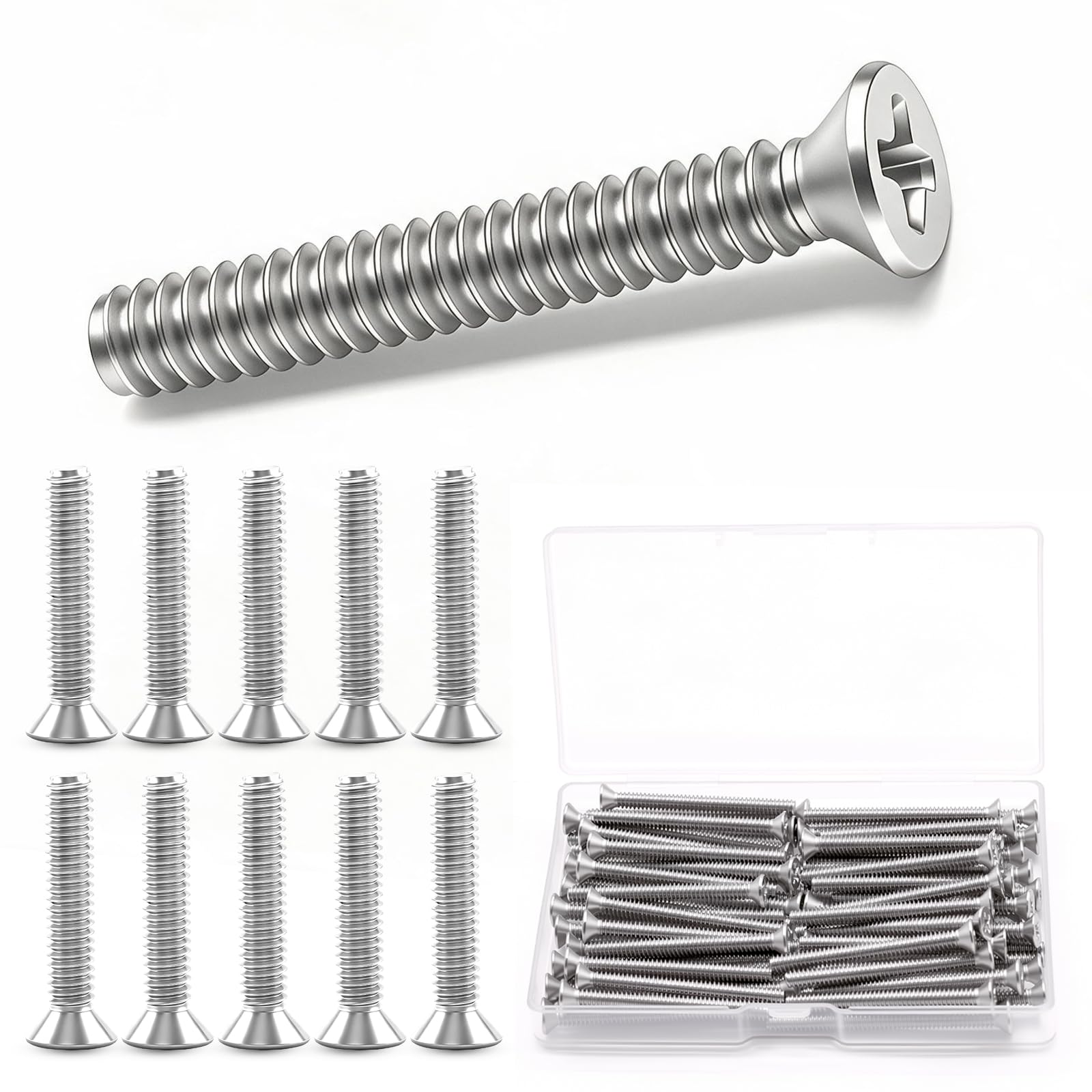 Twidec 102pc Machine Screws - Stainless Steel -17