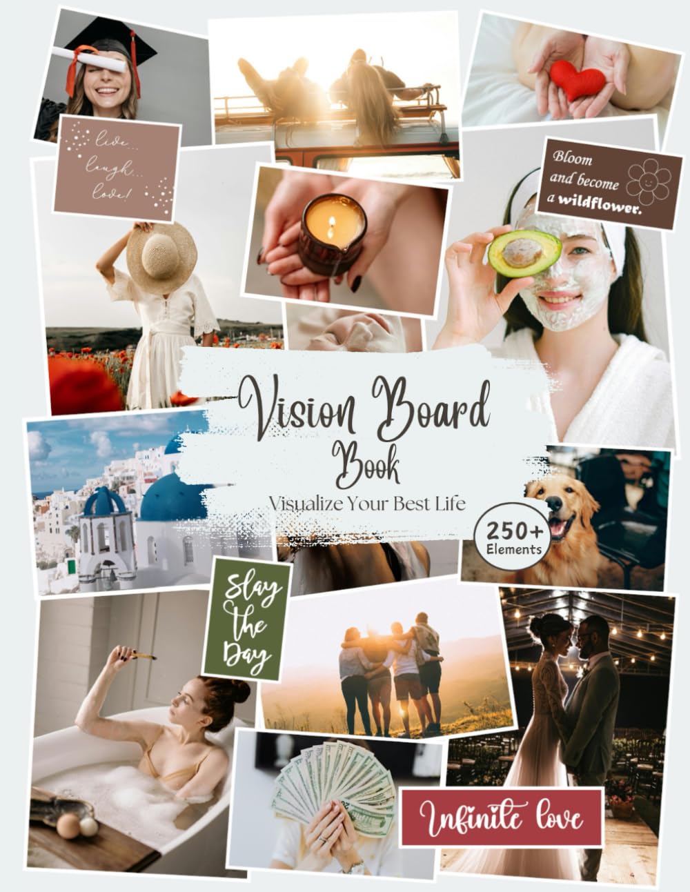 Vision Board Book: High Quality Clip Art Magazine Supplies | 250+ Pictures & Quotes| Aesthetic Dream Board for Visualization & Affirmations-Mood Board for Goal-Setting