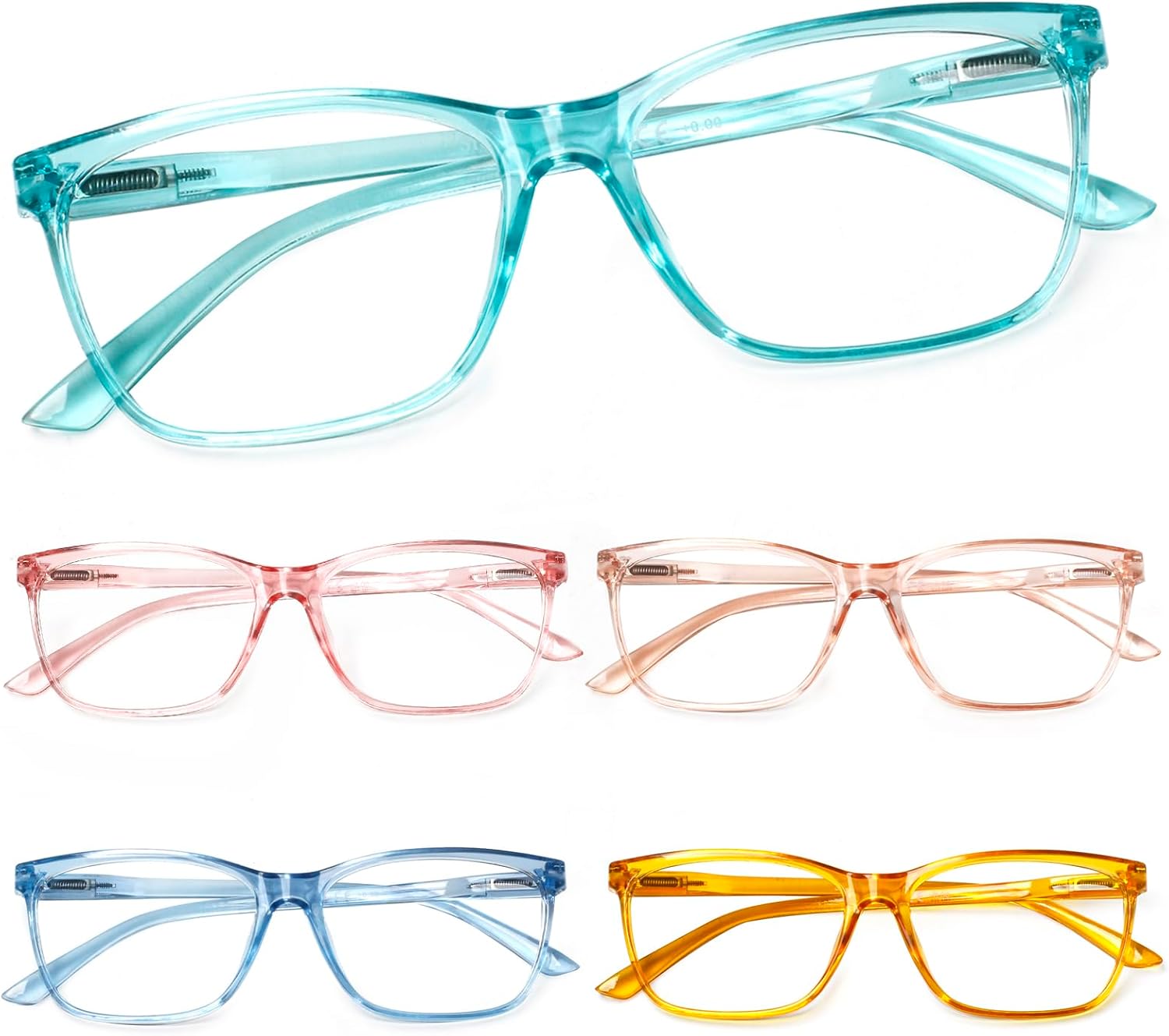 sigvan ladies reading glasses blue light blocking spring hinge fashion pattern print eyeglasses for women multicolour 4 2.5 x