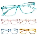 SIGVAN Ladies Reading Glasses Blue Light Blocking Spring Hinge Fashion Pattern Print Eyeglasses for Women (Multicolour 4, 3.00, x)