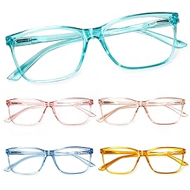 SIGVAN Ladies Reading Glasses Blue Light Blocking Spring Hinge Fashion Pattern Print Eyeglasses for Women (Multicolour 4, 2.50, x)