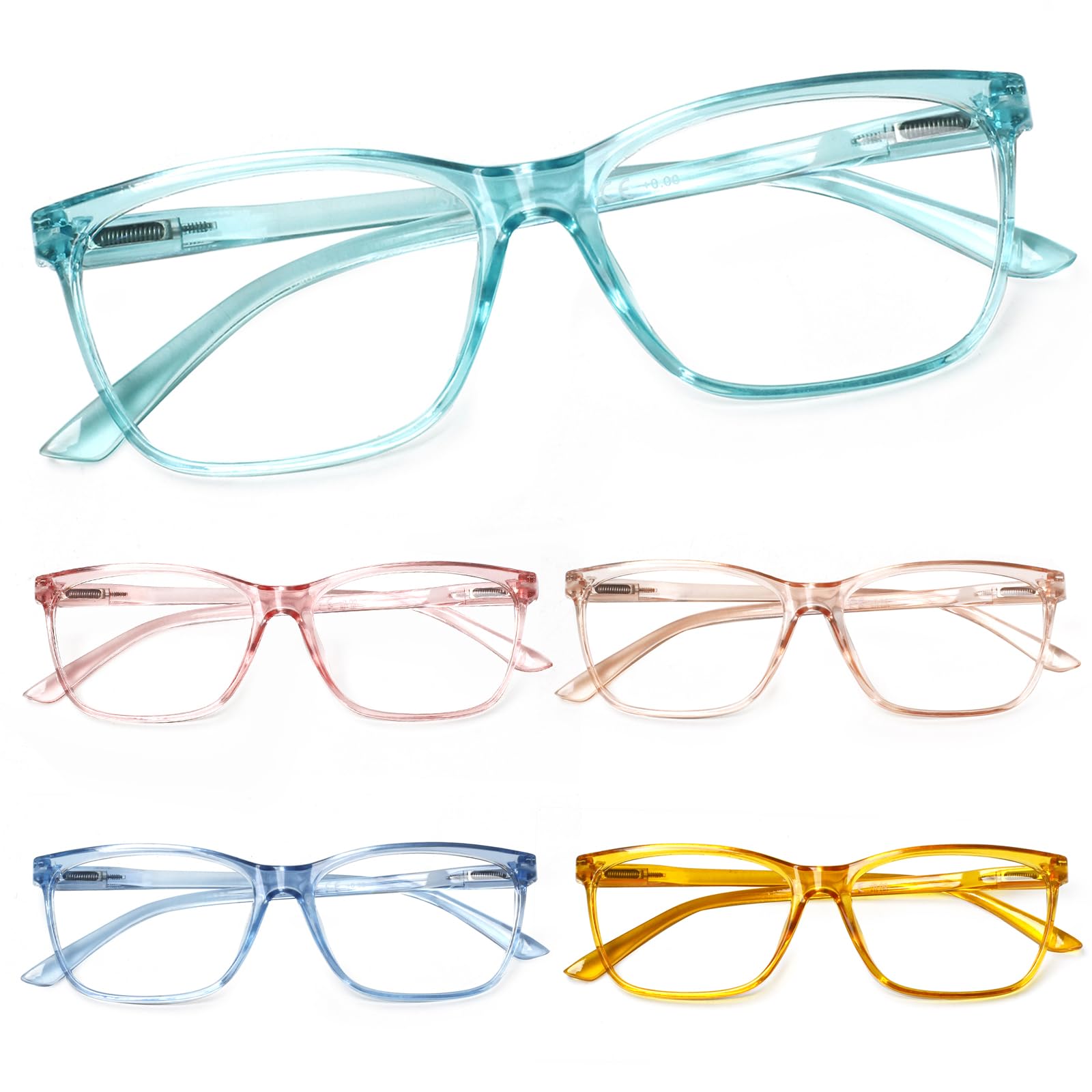 SIGVAN Ladies Reading Glasses Blue Light Blocking Spring Hinge Fashion Pattern Print Eyeglasses for Women