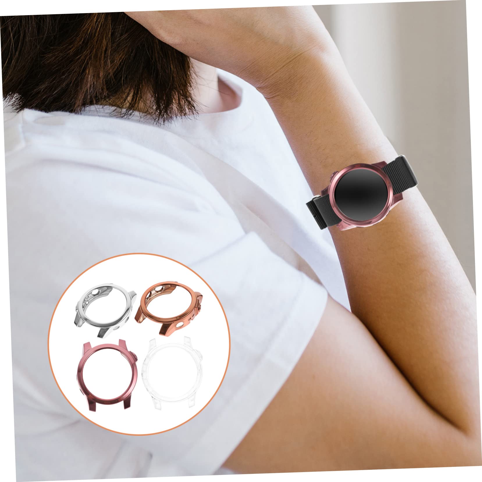 HOMSFOU 20stücke Teiliges Tpu Schutzgehäuse Für Smartwatch Kratzfest Anti-schock Transparent Roségold Robuster Displayschutz Für Optimale Und Stil