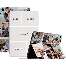 Personalized Case for Samsung Galaxy Tab S8 2022/Tab S7 2020 11 Inch Model SM-X700/X706/T870/T875/T878 Multi-Photos Collage Pictures Leather Flip Stand Cover Shockproof Auto Sleep/Wake