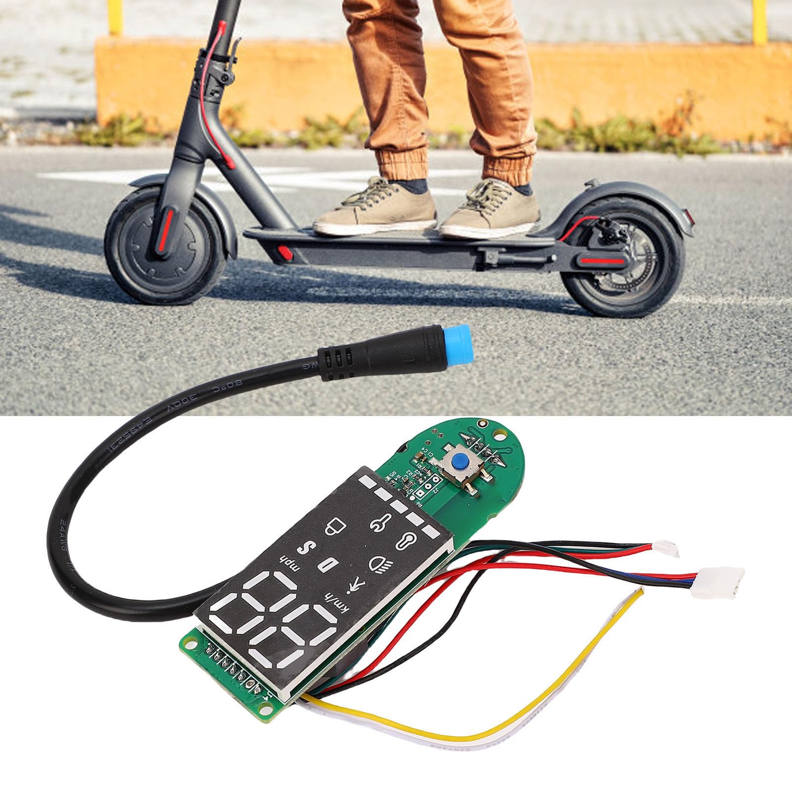 Tablero de Scooter Eléctrico Aleación de Aluminio ABS Placa de Circuito Bluetooth Pantalla de Datos Clara Tablero de Reemplazo para Pro Pro2 1S M365 para Viajeros Diarios