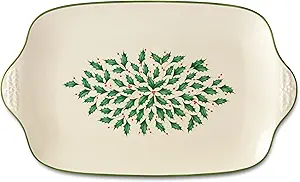 Lenox 886163 Holiday Large Porcelain Serving Turkey Platter, Christmas Hosting