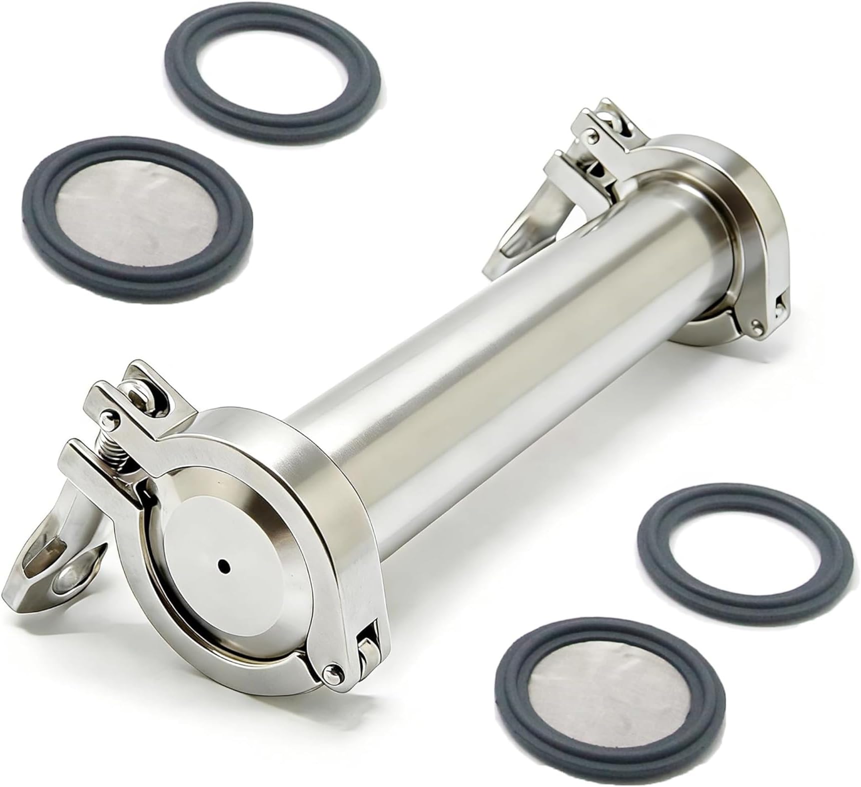 QiiMii 304 Stainless Steel Vacuum Chamber Tube, 6" Length (45g Weight)
