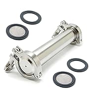 Vista 1 de QiiMii Tubo de cámara de vacío de acero inoxidable 304, longitud de 6" (1.59 oz de peso)