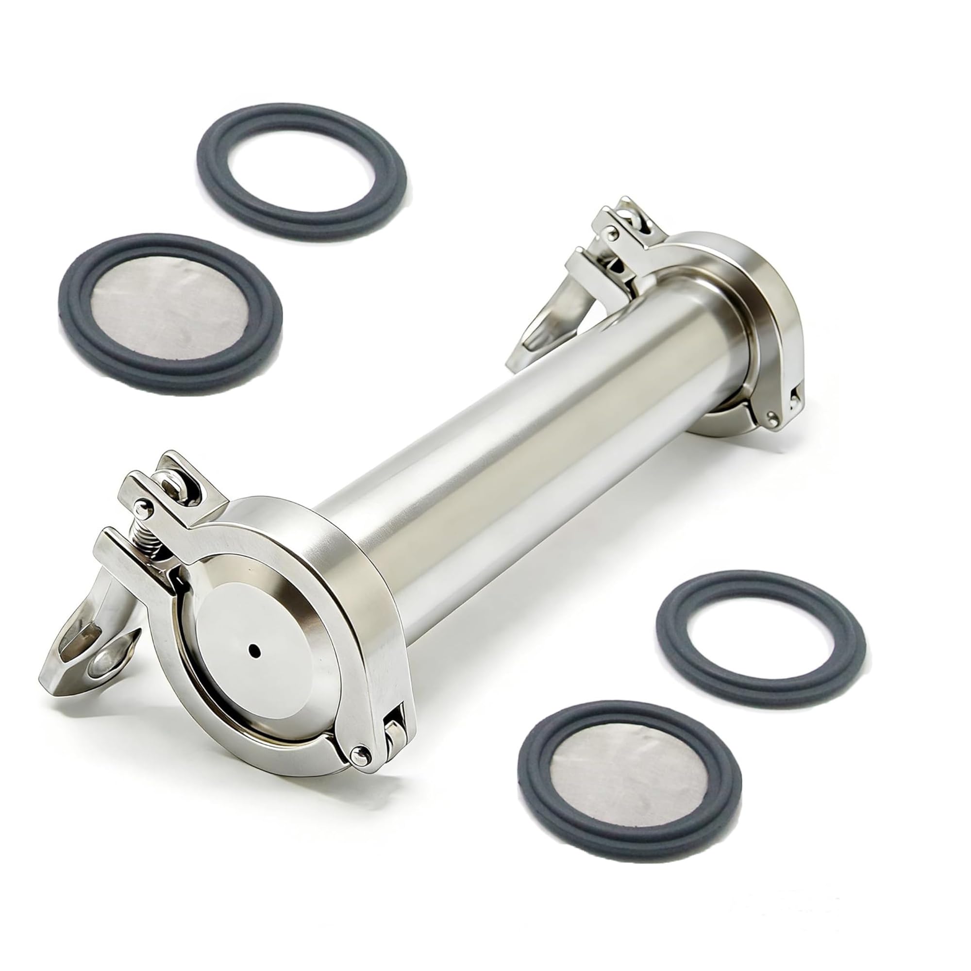 QiiMii 304 Stainless Steel Vacuum Chamber Tube, 6" Length (45g Weight)