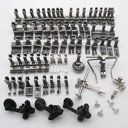 CKPSMS Brand - 73PCS #KP-SNPF73 Presser Feet Set&Seam Guide Compatible with JUKI Brother Singer CONSEW HIGH Shank (KP-SNPF73)
