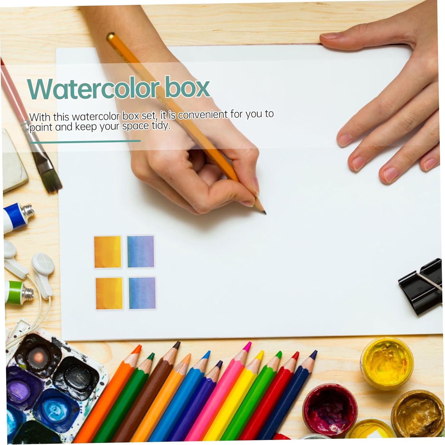 500pcs Empty Watercolor Half Pans Plastic Refillable Containers for Solid Paints for Artists to Clean and for Homemade Watercolors and Sketching