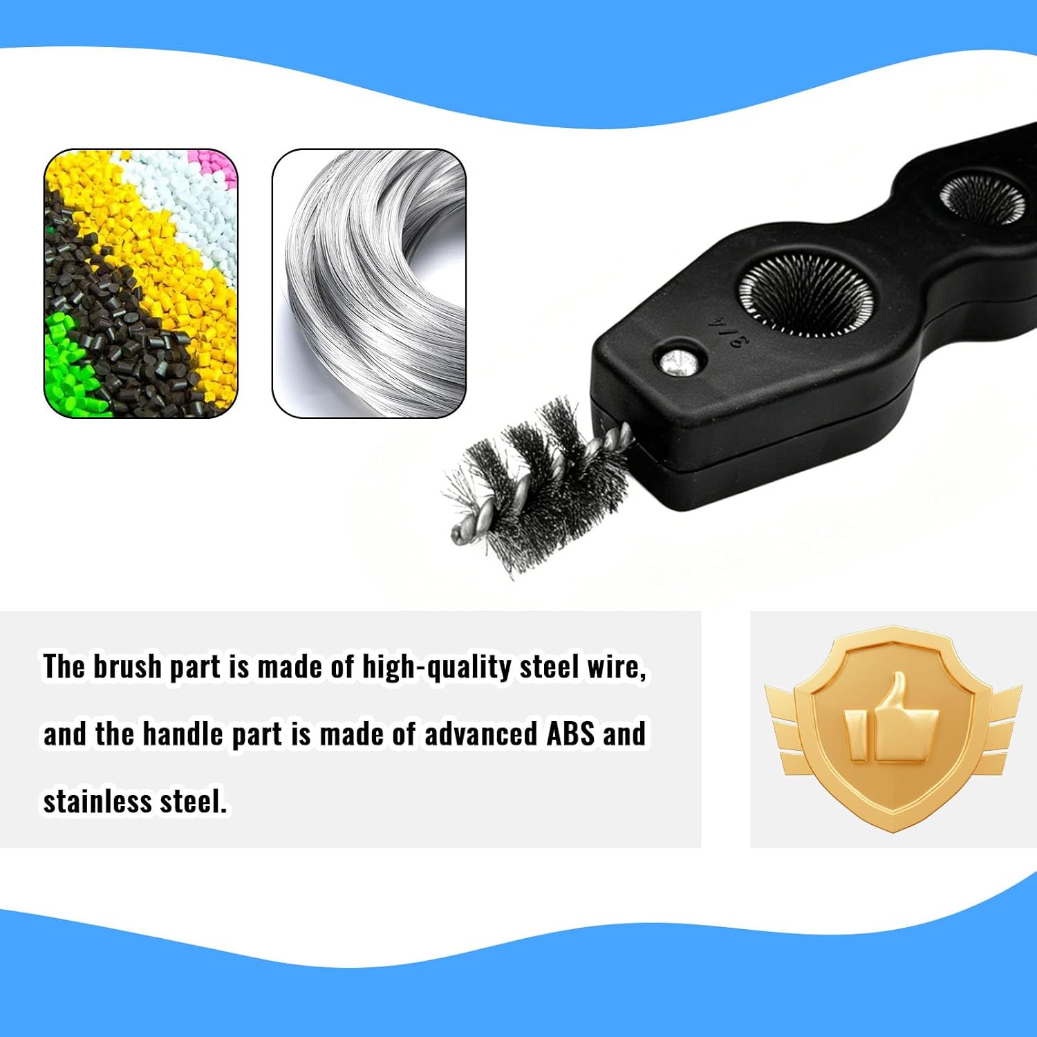 4-in-1 Car Battery Terminal & Copper Pipe Cleaner Brush for 1/2" 3/4" Pipes