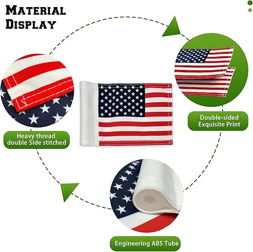 Miniatura 10 de AZCOVER - Bandera estadounidense de 4 x 6 pies para exteriores, fabricada en Estados Unidos, banderas estadounidenses de nailon resistente para
