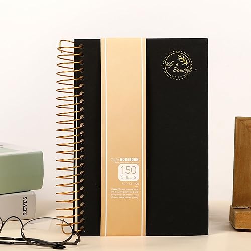 Vista 19 de Yoment Small Spiral Notebook,300 Pages Hardcover Spiral Notebooks,5.5”x 7.5”College Ruled Notebook,A5 Spiral Bound Journal,Hard Cover Notebooks for