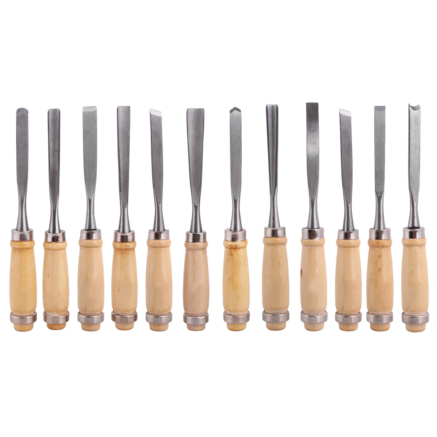 Ciseaux à bois sharp set de 12 pièces avec housse de transport pour menuisier
