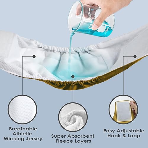 Miniatura 4 de wegreeco - Pañales lavables para perros machos, bandas envolventes para vientre, paquete de 3 (dorado, negro, gris), talla XS