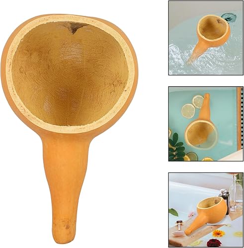Miniatura 8 de Kichvoe Cuchara de madera para calabaza de mango largo, cucharón de cocina, sauna, cuchara de agua, cuchara de spa, cucharón de sopa, cucharón de