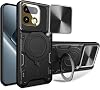 Funda para Realme 16 Pro Plus 5G / Realme 16 Pro+ 5G, cubierta con protección deslizante para cámara, resistente y de cuerpo completo - Negro 1